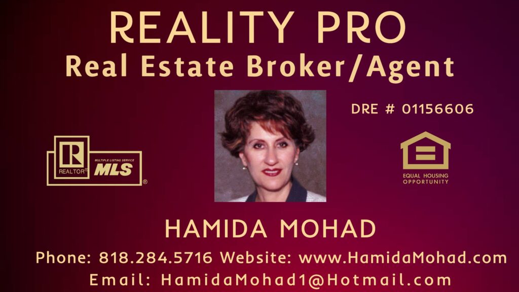 Hamida Mohad Real estate agent broker reality pro